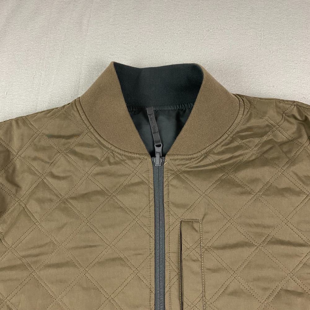 BYLT Premium Jacket Bomber Hi-Lo Reversible brown Gray Quilted Full Zip XL - Picture 4 of 15